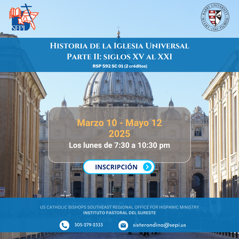 Brochure de clase de Historia de la iglesia universal