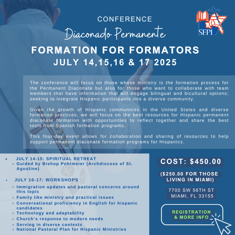 Aviso de curso de Diaconado permanente: Formation for Formators