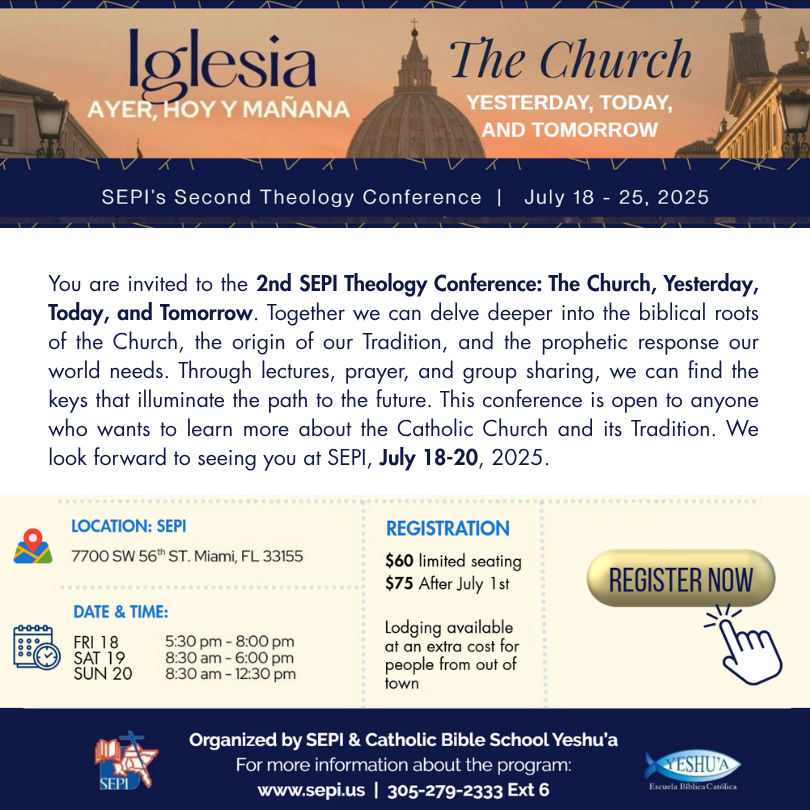 Notice of the 2nd teology conference that will be held at sepi