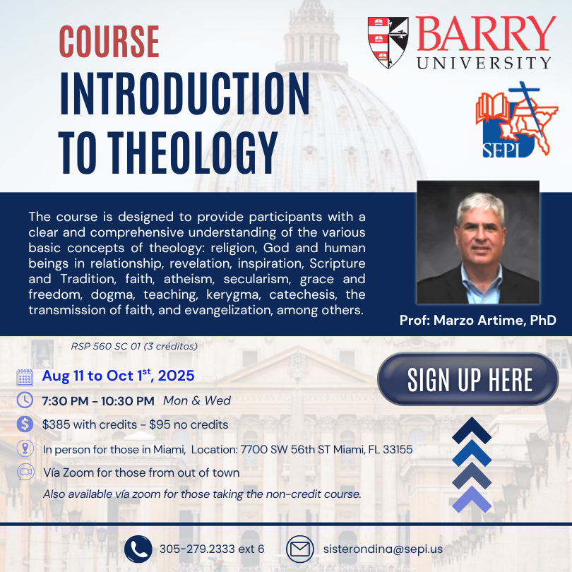 Details about our intro to theology course